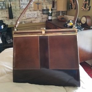 Naturalized vintage brown hard case bag